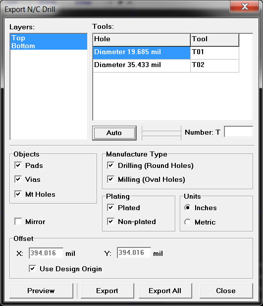 diptrace layout format