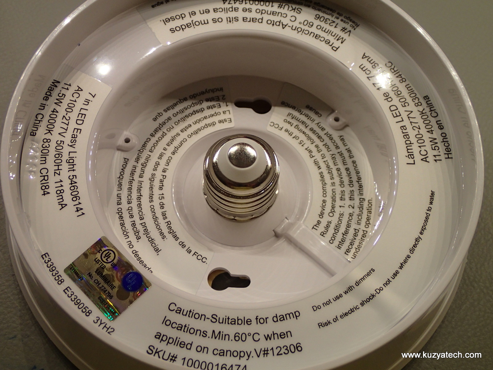 Quick teardown what’s inside a Home Depot 7in LED Easy light KuzyaTech