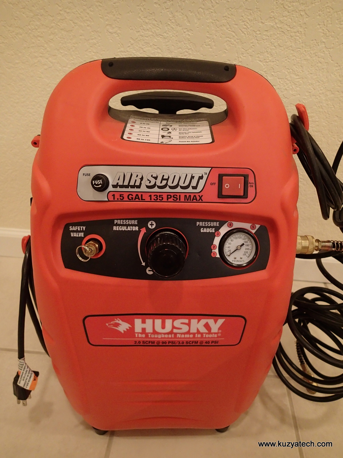 Husky easy air air compressor 1.5 gallon 135 on sale max psi