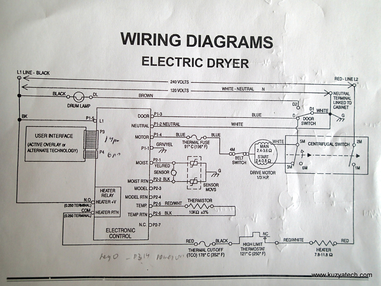 Wiring For A Dryer